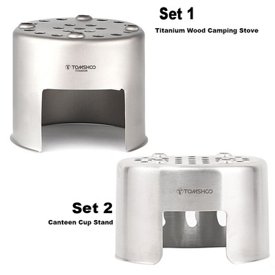TOMSHOO Titanium Wood Camping Stove or Stainless Steel Wood Burning Stove  Q1B2 | eBay