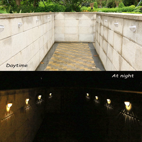 Outdoor Solar LED Deck Lights Path Garden Patio Pathway Stairs Step Fence Lamp