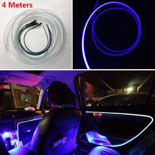 4M Optical Fiber Light Decorative Lamp Dash Trim Moulding Car Interior