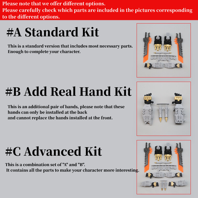 DIY Filler Hand Foot Weapon Upgrade Kit For Legacy Core Dinoking Volcanicus