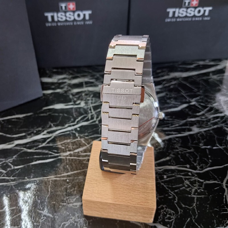 Pre-owned Tissot Men's Prx/316l Mint Green Dial Stainless Steel Quartz Watch T137.410.11.0