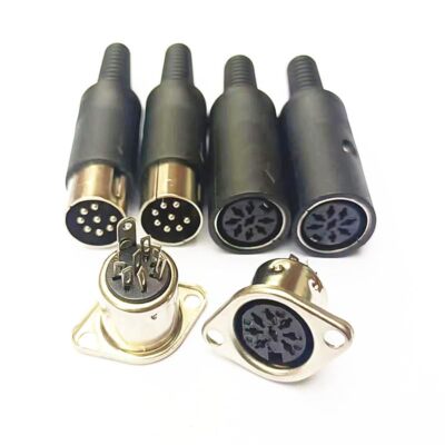 8 Pin DIN Male Plug, Female Plug and Socket Compatible with MIDI Keyboard 4 