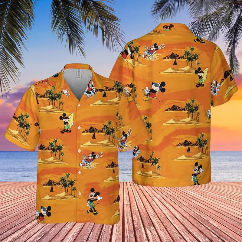 Mickey Blue Summer 3D HAWAII SHIRT US Size All Over Print Father Day Gift