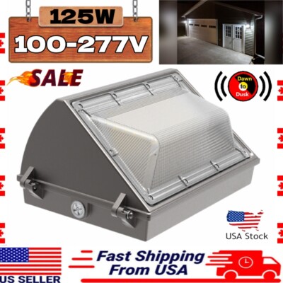 LED WALL PACK Lights Commercial DUSK TO DAWN Outdoor Area Security Lighting