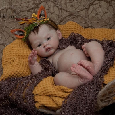 Newborn 19 Inch Silicone Reborn Baby Dolls Full Body Soft Silicone Baby Dolls An