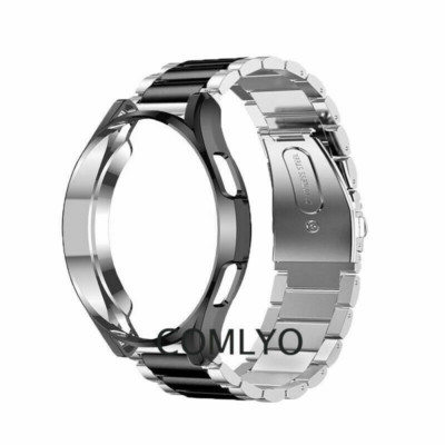 For Samsung Galaxy Watch 4 Classic 42/46mm 40/44mm Metal Band Strap + Case Cover