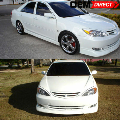 Fits 02-03 Toyota Camry VIP Style Unpainted Front Bumper Lip Bottom Spoiler PU