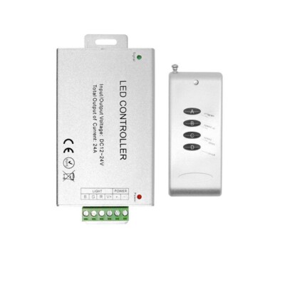 RF RGB Controller12A 24A LED Dimmer DC 12V 24V 4Key Remote 5050 3528 Light Strip