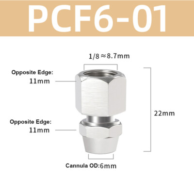 Female Thread 1/8''-1/2'' to 4mm-16mm Tube Pneumatic Push In Straight Pipe Fitting
