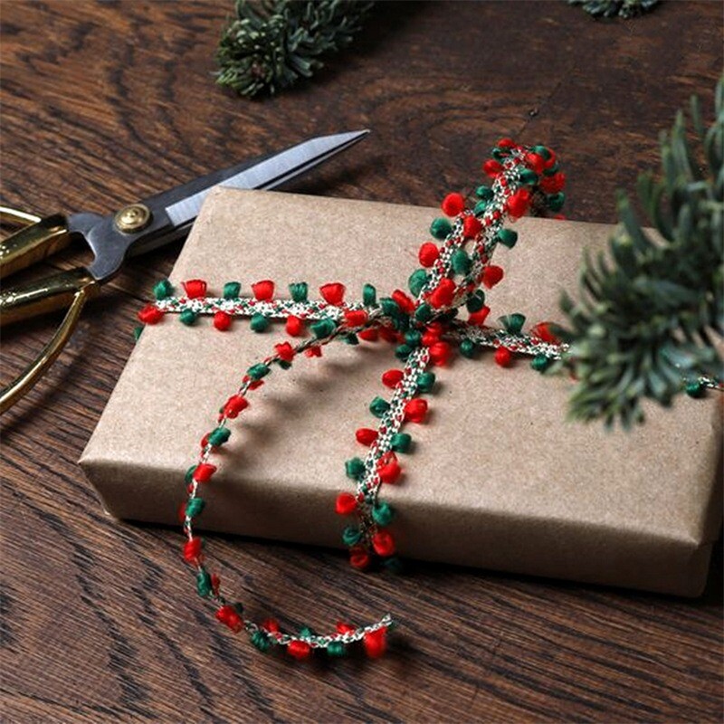 9.1m Bordura Nastro Artigianato Rosse e Verdi Fai da Te Confezione Regalo Decor