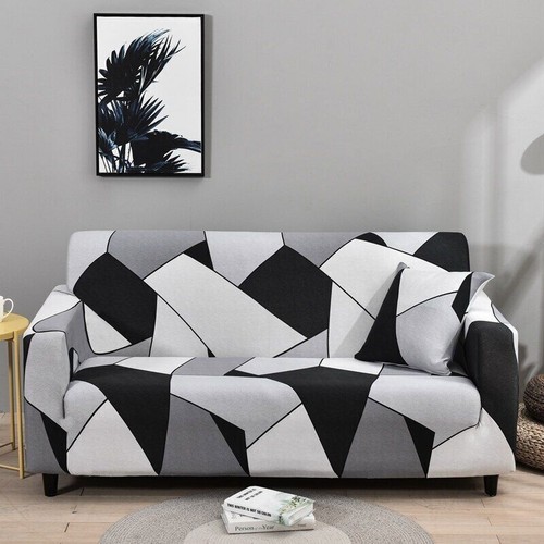 Stretch Plaid Slipcover Elastic Sofa Cover Adjustable Couch
