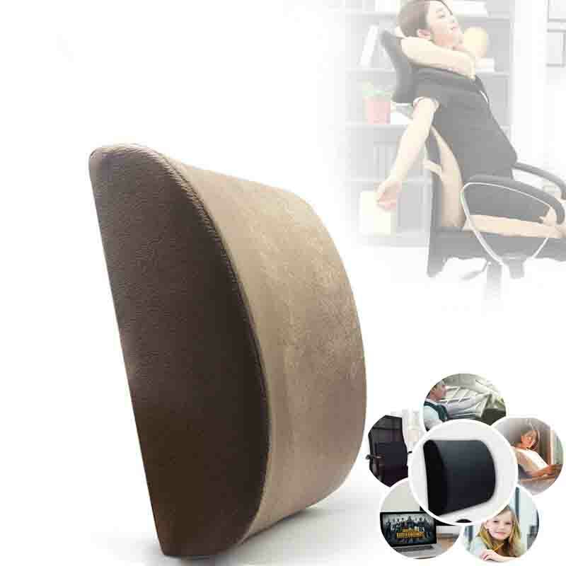 Pad Strap Lumbar Cushion Back Support Pillow Memory Foam Car Seat