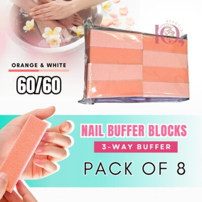 Dixon Buffer 3 Way Block PACK OF 8 - Orange White 60/60