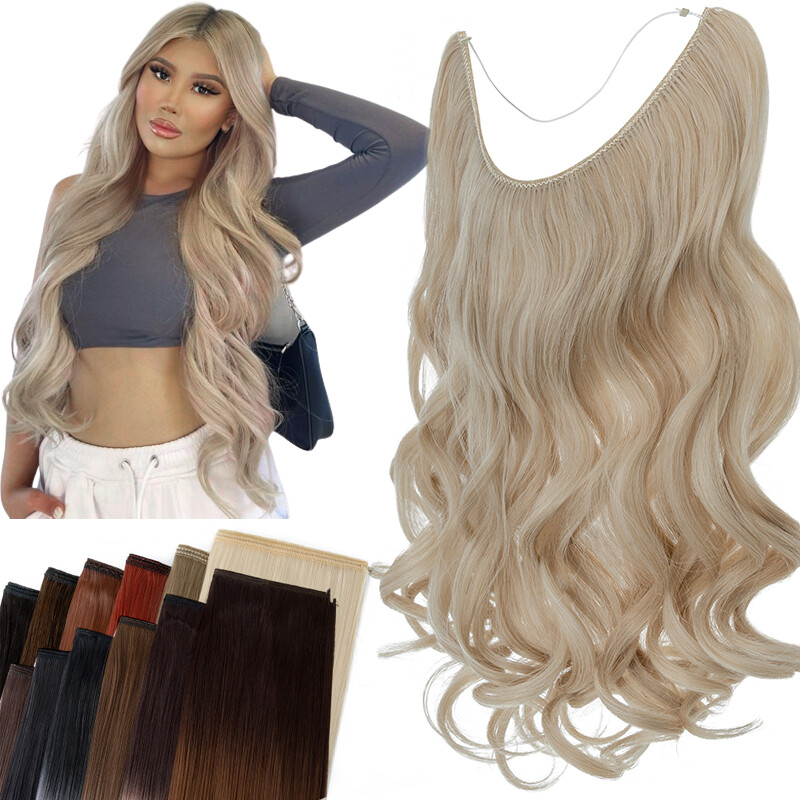 Secret Wire No Clip in Hair Extension Invisible Thick Real As Human Piece Hidden