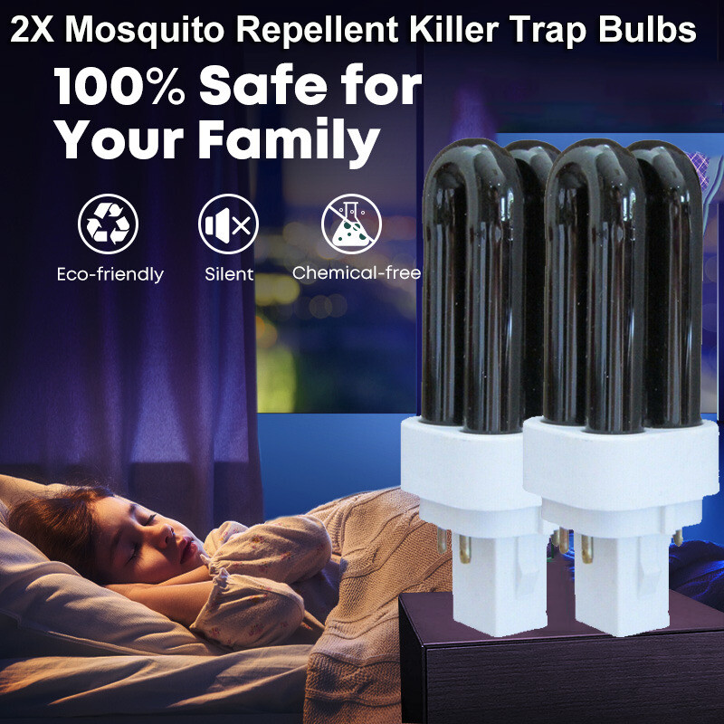2X Mosquito Repellent Killer Trap Replacement Bulb For Dynat