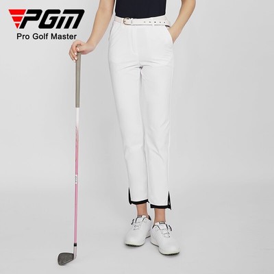 Pgm Women Golf Pants Slim Split Sport Trousers Ladies Breathable Patchwork Pants