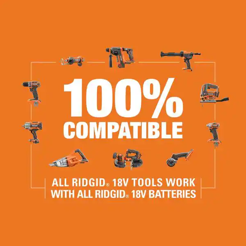 RIDGID Combo Kit Drill Impact Driver 18V Cordless 2 Tool Batteries Charger NEW