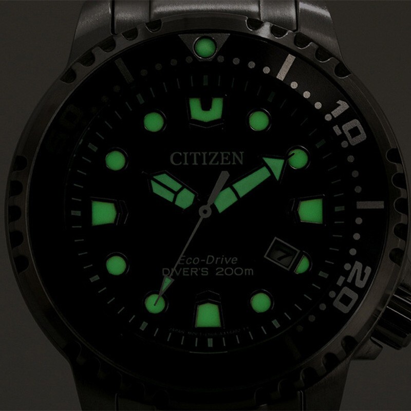 Pre-owned Citizen Promaster Bn0167-50h Marine Gray Dial Diver`s 200m Eco-drive Men Watch