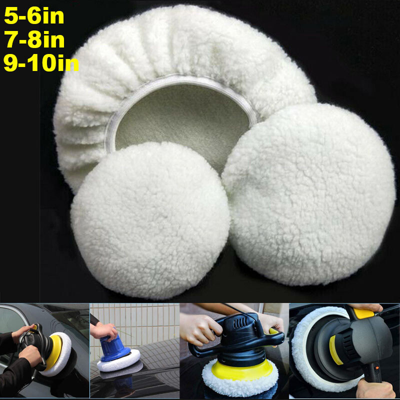 Auto Car Wax Polisher Pads Microfiber Polishing Bonnet Waxing Buffing Cover