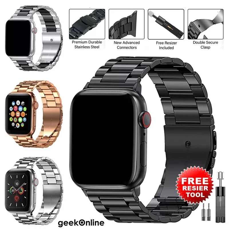 For Apple Watch Band Series 11 10 9 8 7 6 SE 38/41/40/42/44/45mm Stainless Steel