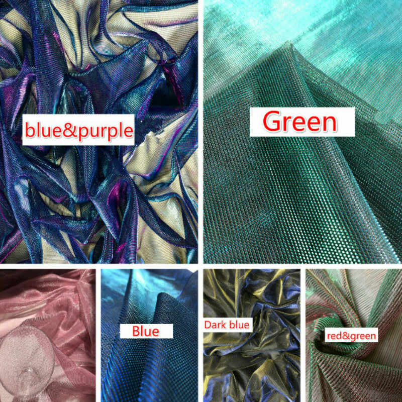 1M Mesh Fabric Gauze Metallic Flashing Designer DIY Dress Wedding Material