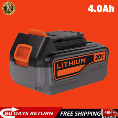 20V 4.0Ah For Black and Decker 20 Volt Lithium Battery LBXR20 LBX20 LB2X4020