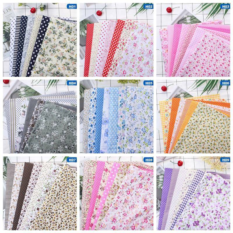 7pcs Cotone Tessuto Stoffa Pacchetto Scarti Ritagli Imbottitura Trapunta Nuovo Ebay