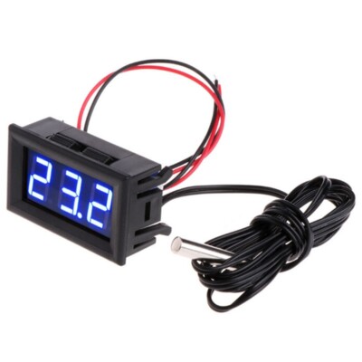 Mini LCD Digital Thermometer Temperature Car Meter Gauge With Probe DC 5V~12V