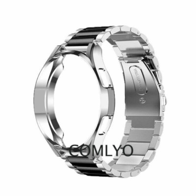 For Samsung Galaxy Watch 4 5 6 7 40/44/45mm Classic Metal Band+Case Cover 42/46