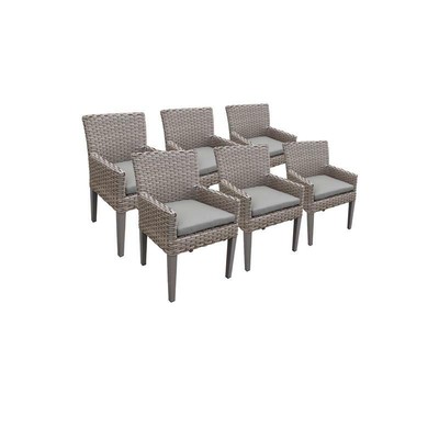 TK Classics Monterey Dining Chair with Arms and Cushion (Set of 6)