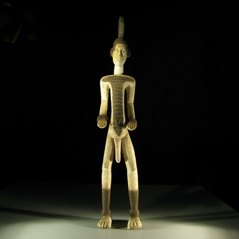21925) Afrikanische Grosse 133 cm männliche Ahnenfigur Ibo Nigeria KUNST