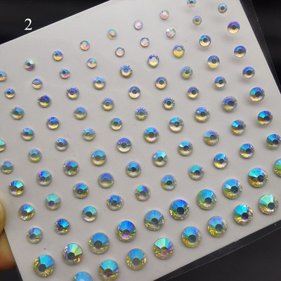 Face Gem Adhesive Glitter Jewel Tattoo Sticker Festival Rave Party Body Make Up