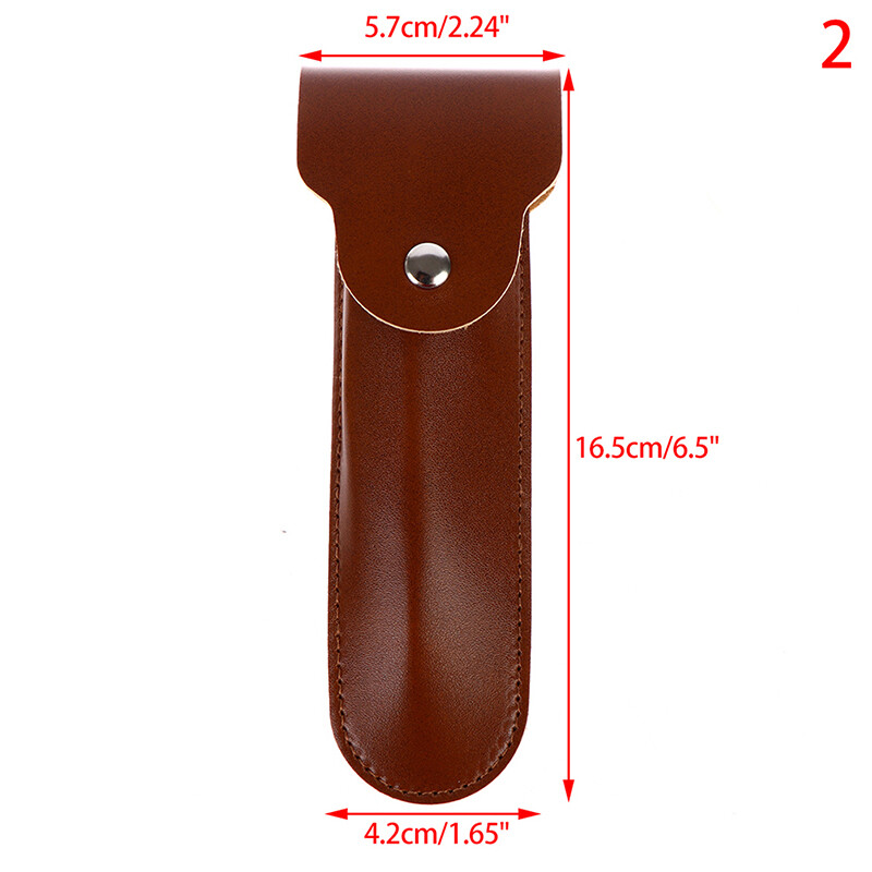 1Pcs Travel PU Leather Razor Holder Case Bag For Manual Double Edge Safety Ra-ig