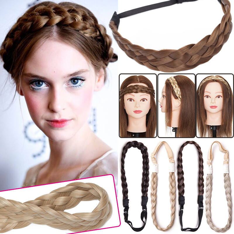 Elegant Blonde Headband Hairpiece Braided Plait Hair Band Plaited Hair