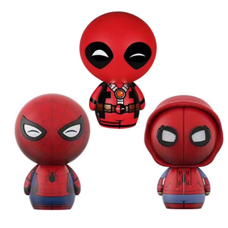 Avengers Deadpool Smiley face doll Spider-Man hand action model