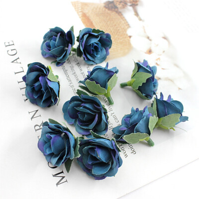 50X Mini Rose Artificial Flower Heads Silk Bulk Party Wedding Bouquet Home Decor