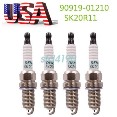 For Toyota Lexus Genuine Iridium Spark Plugs OEM 90919-01210 SK20R11 3297 (4PCS)