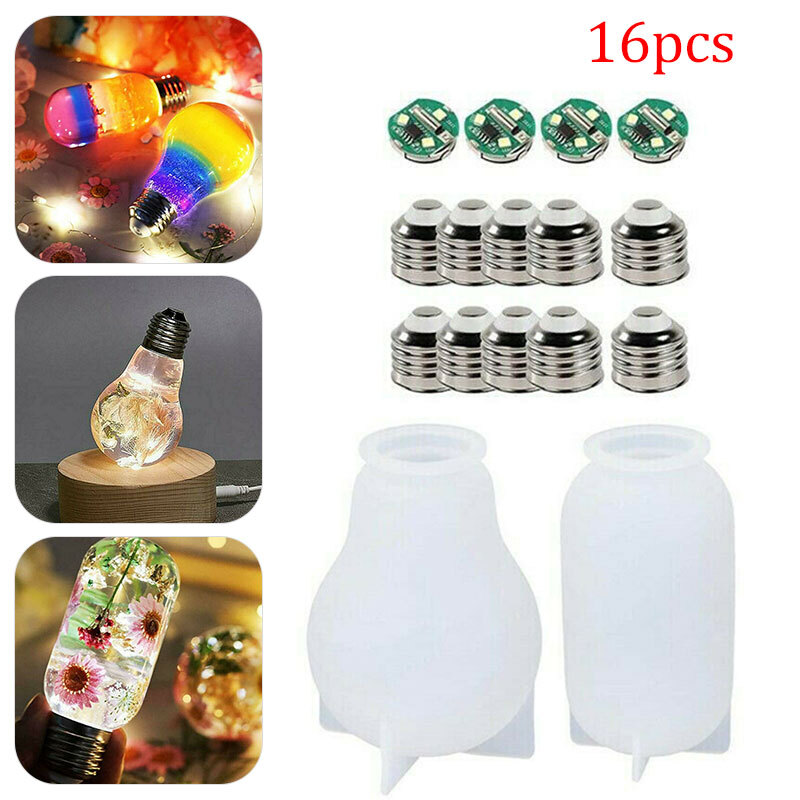 Silicone Resin DIY LED Light Bulb Molds Chip Base Cover Epoxy Making Tool Mould