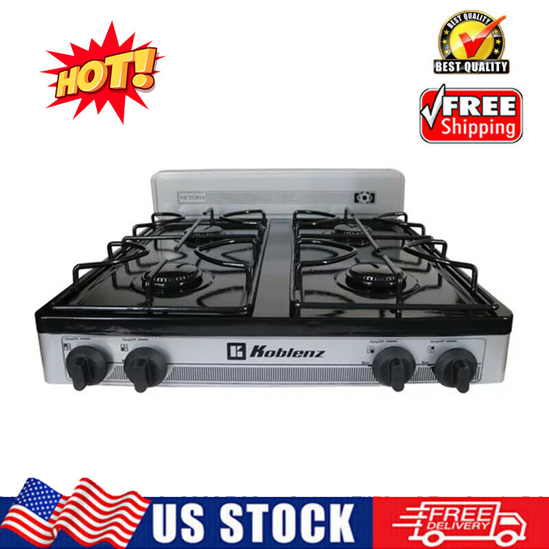 16000 BTU 4 Burner Outdoor Camping Stove Cooking Manual Igni