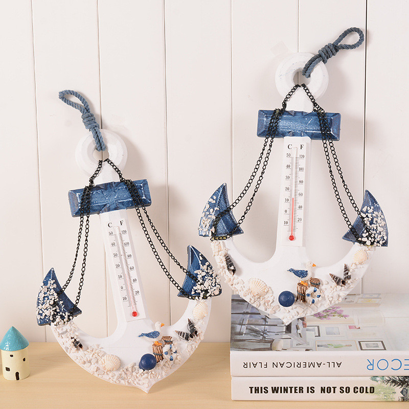 Ancora Termometro Decorativa Parete Legno Decorazione Casa Arredamento Mare moc
