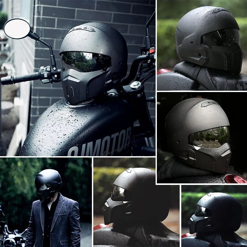 Retro Full Face Helmet Adult  Seasons Abs Shell
