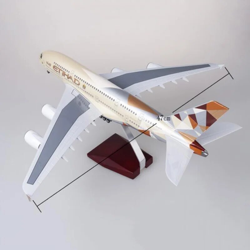 new! エティハド航空/エアバスA380   1/150 模型 1:160 46CM ETIHAD AIRBUS A380 Passenger Airplane Landing