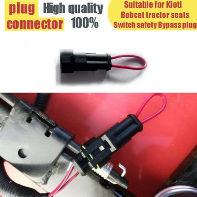Fits For KIOTI / BOBCAT Tractor Seat Switch Safety Bypass Plug / Connector 2PIN