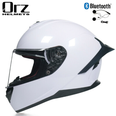 DOT Bluetooth Full Face Motorcycle Helmet Dual Lens Scooter Crash Bike Helmets