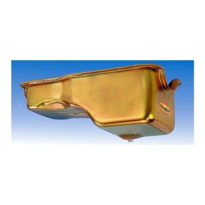 Milodon Engine Oil Pan 30745; Replacement 5qt Gold Iridite for Ford 429/460 BBF