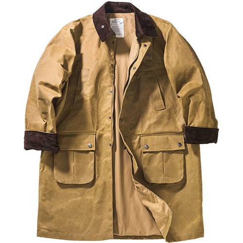 Men's Canvas Oil Wax Windbreaker Overalls Work Jacket