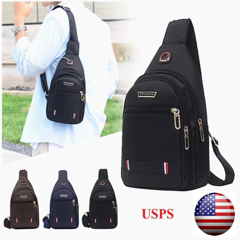 Men Women Sling Bag Chest Fanny Packs Cross Body Travel Shoulder Backpack Sports