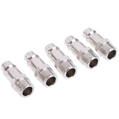 5pcs euro air line hose fitting 1/4" quick release air compressor connector`