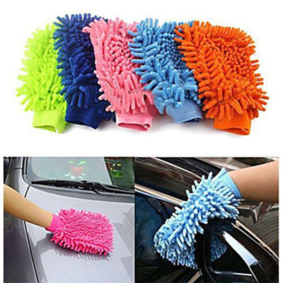 Super Mitt Microfiber Car Wash Washing Cleaning Glove Dual Sided Chenille Gloves