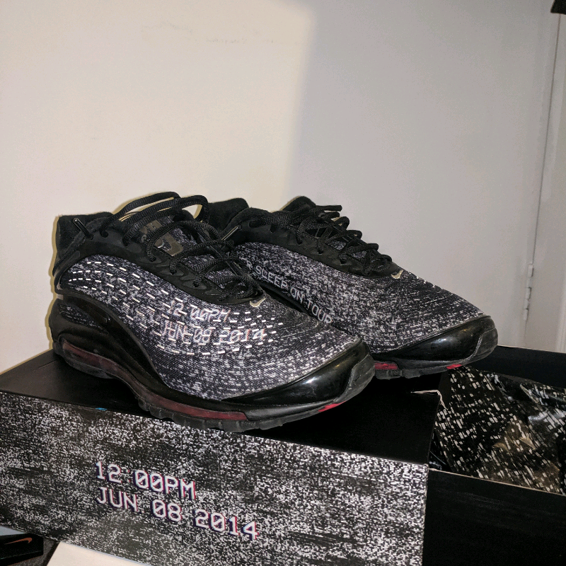 RARE Nike Air Max Deluxe Skepta SkAir Size UK 11 US 12 Nike Air Max 97 Silver Bullet. Used condition, rarely worn